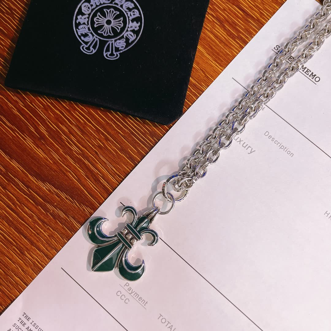 Chrome Hearts Fleur-de-lis Pendant Necklace